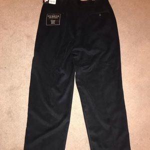 Black velvet corduroy pants